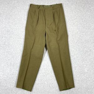 Vintage Military 60s Army Trousers Pants Mens 32 Short Wool Heavy Button Fly‎